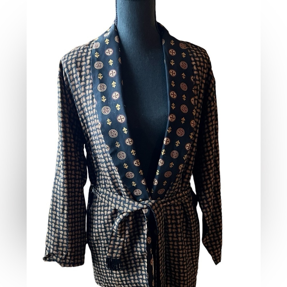 JM Shelli Segal Vintage Smoking Jacket - Picture 3 of 11